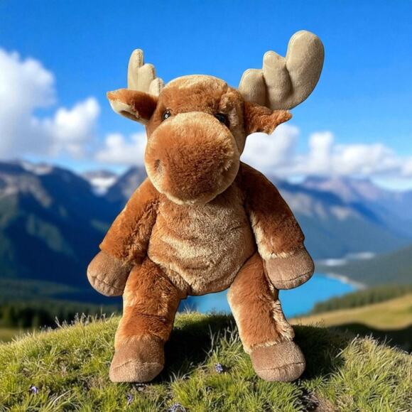 Douglas Plush Moose Stuffed Animal Nursery Antlers Cuddle Toy Nursery Shower 11" - Picture 1 of 14